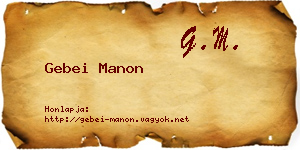 Gebei Manon névjegykártya
